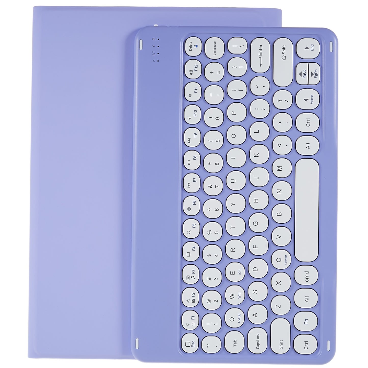 For Xiaomi Pad 5/5 Pro Round Cap Wireless Bluetooth Keyboard + Stand Design PU Leather Tablet Case