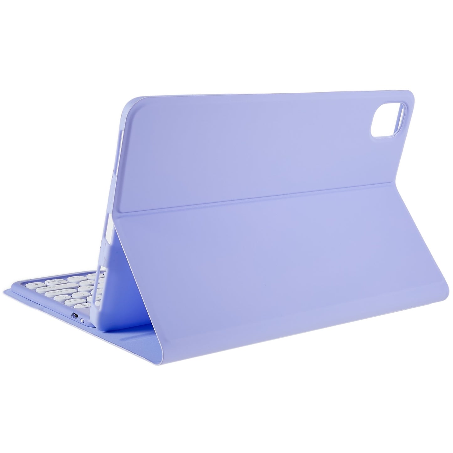 For Xiaomi Pad 5/5 Pro Round Cap Wireless Bluetooth Keyboard + Stand Design PU Leather Tablet Case