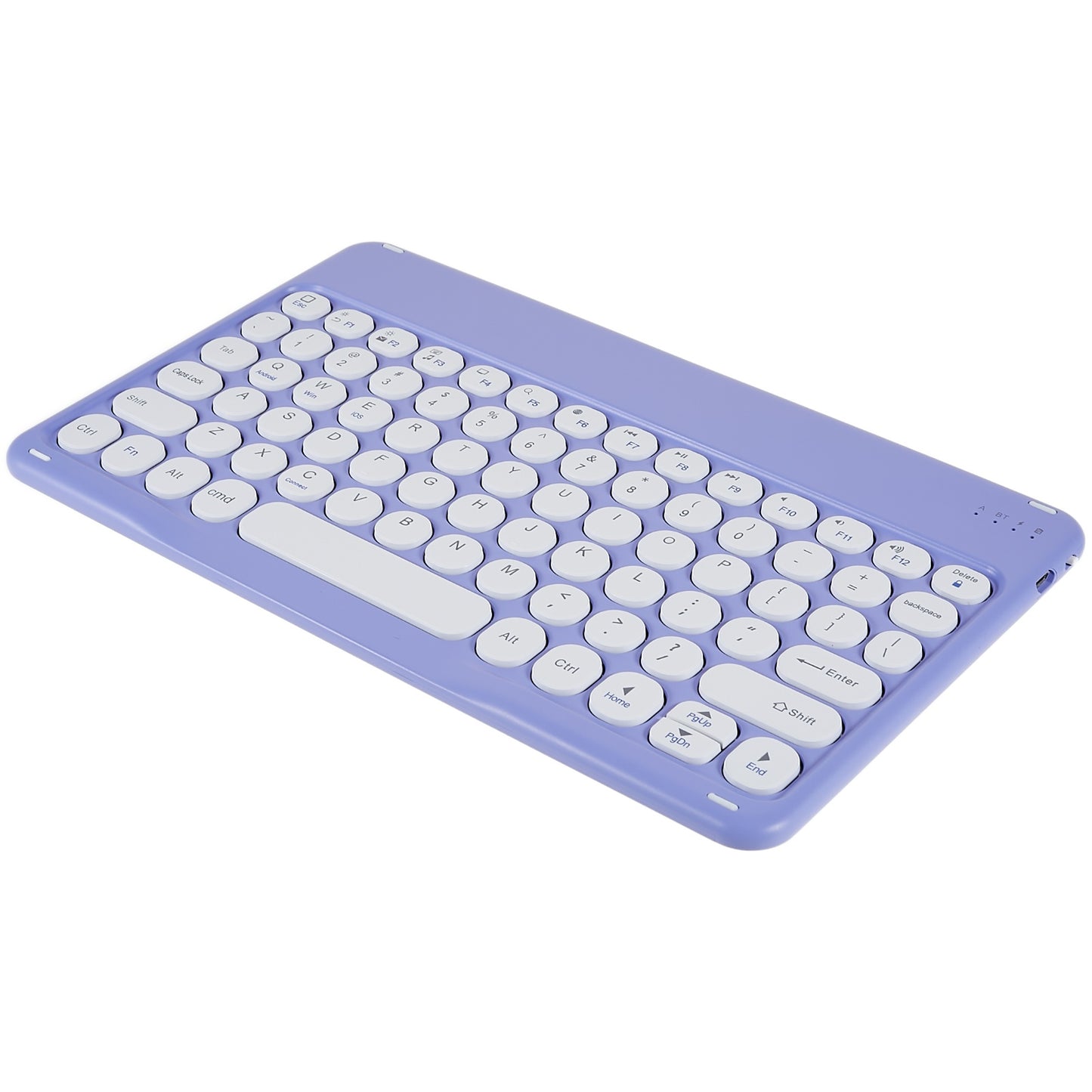 For Xiaomi Pad 5/5 Pro Round Cap Wireless Bluetooth Keyboard + Stand Design PU Leather Tablet Case