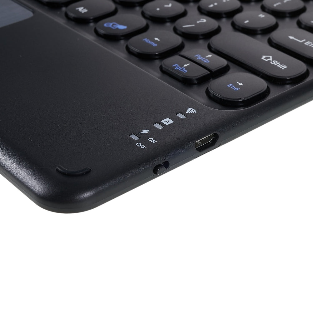 250 10 Inch Portable Bluetooth Keyboard Ultra-thin Magnetic Wireless Keyboard with TouchPad/Round Keycaps for Tablets Mobile Phones