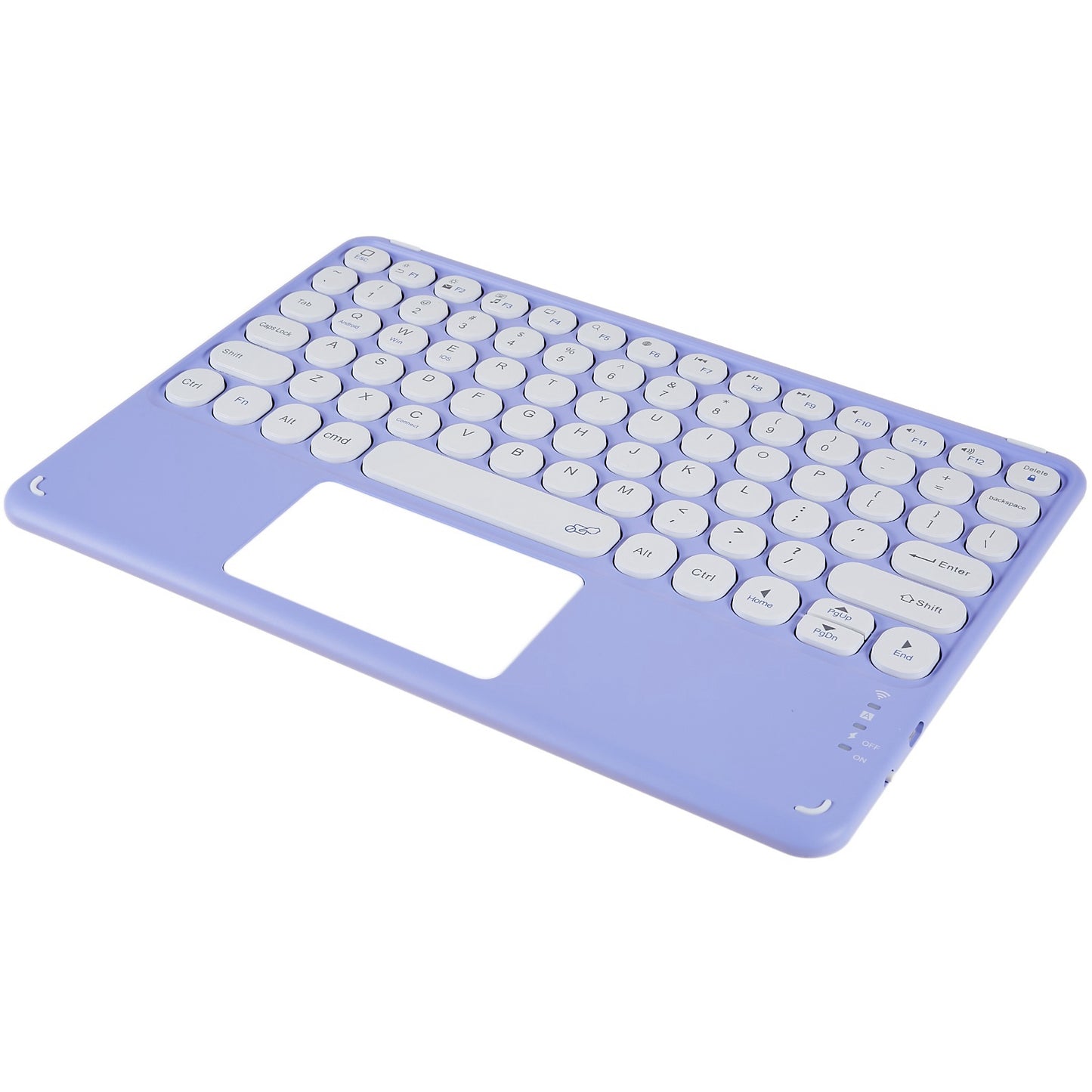 250 10 Inch Portable Bluetooth Keyboard Ultra-thin Magnetic Wireless Keyboard with TouchPad/Round Keycaps for Tablets Mobile Phones