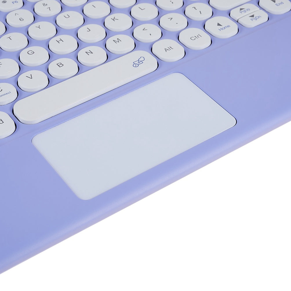 250 10 Inch Portable Bluetooth Keyboard Ultra-thin Magnetic Wireless Keyboard with TouchPad/Round Keycaps for Tablets Mobile Phones