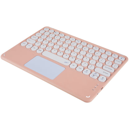 250 10 Inch Portable Bluetooth Keyboard Ultra-thin Magnetic Wireless Keyboard with TouchPad/Round Keycaps for Tablets Mobile Phones