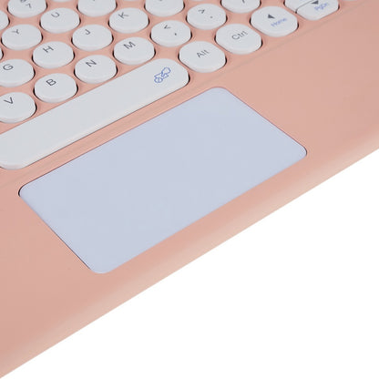 250 10 Inch Portable Bluetooth Keyboard Ultra-thin Magnetic Wireless Keyboard with TouchPad/Round Keycaps for Tablets Mobile Phones