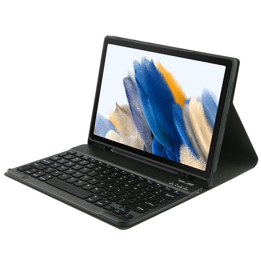Adjustable Stand Tablet Case for Samsung Galaxy Tab A8 10.5 inch 2022 Detachable Bluetooth Keyboard Auto Sleep Protective PU Leather Cover with Pencil Holder