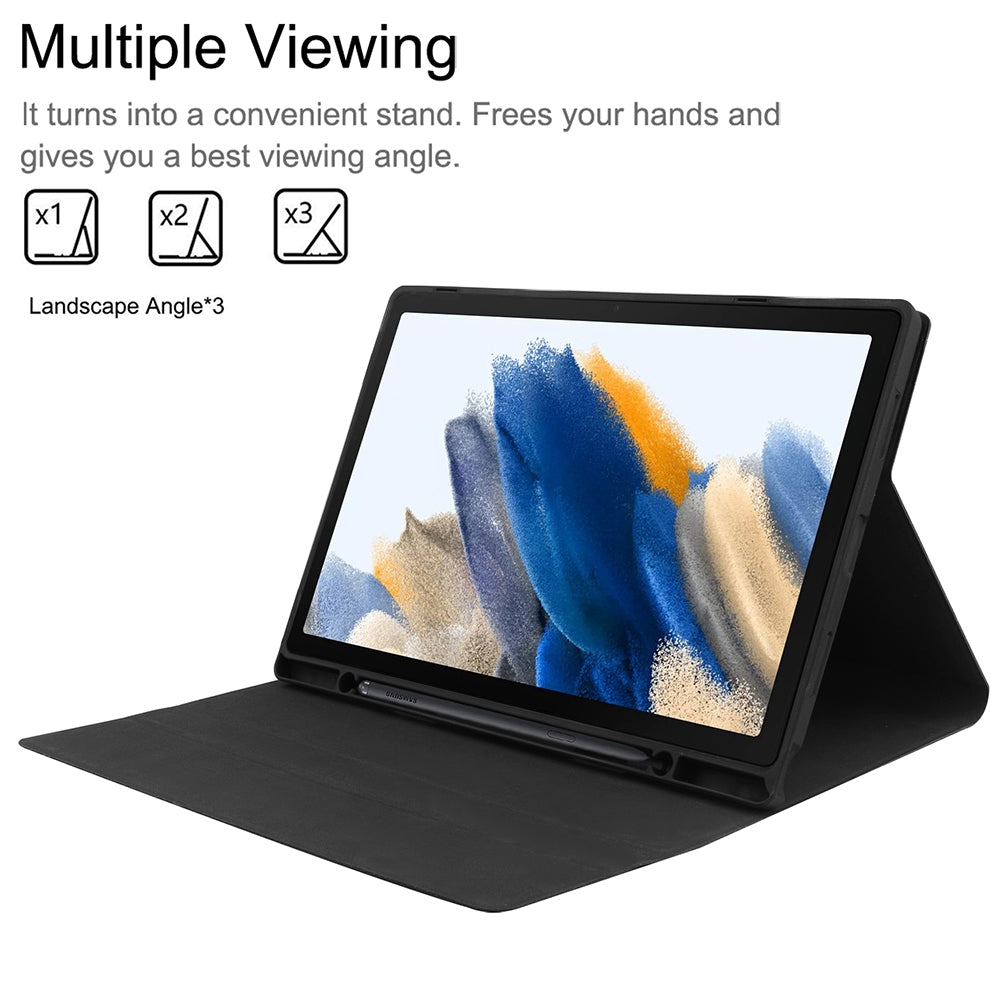 Adjustable Stand Tablet Case for Samsung Galaxy Tab A8 10.5 inch 2022 Detachable Bluetooth Keyboard Auto Sleep Protective PU Leather Cover with Pencil Holder