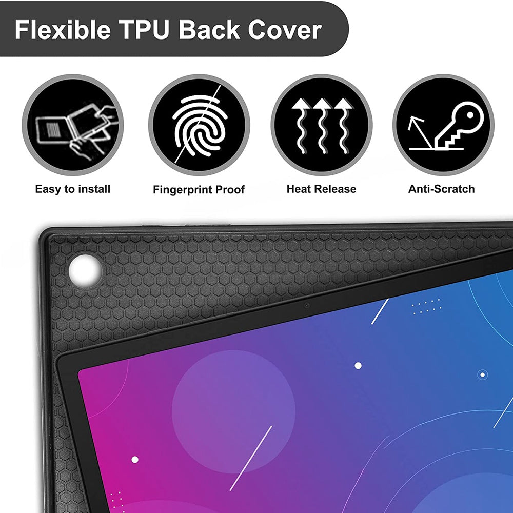 Adjustable Stand Tablet Case for Samsung Galaxy Tab A8 10.5 inch 2022 Detachable Bluetooth Keyboard Auto Sleep Protective PU Leather Cover with Pencil Holder