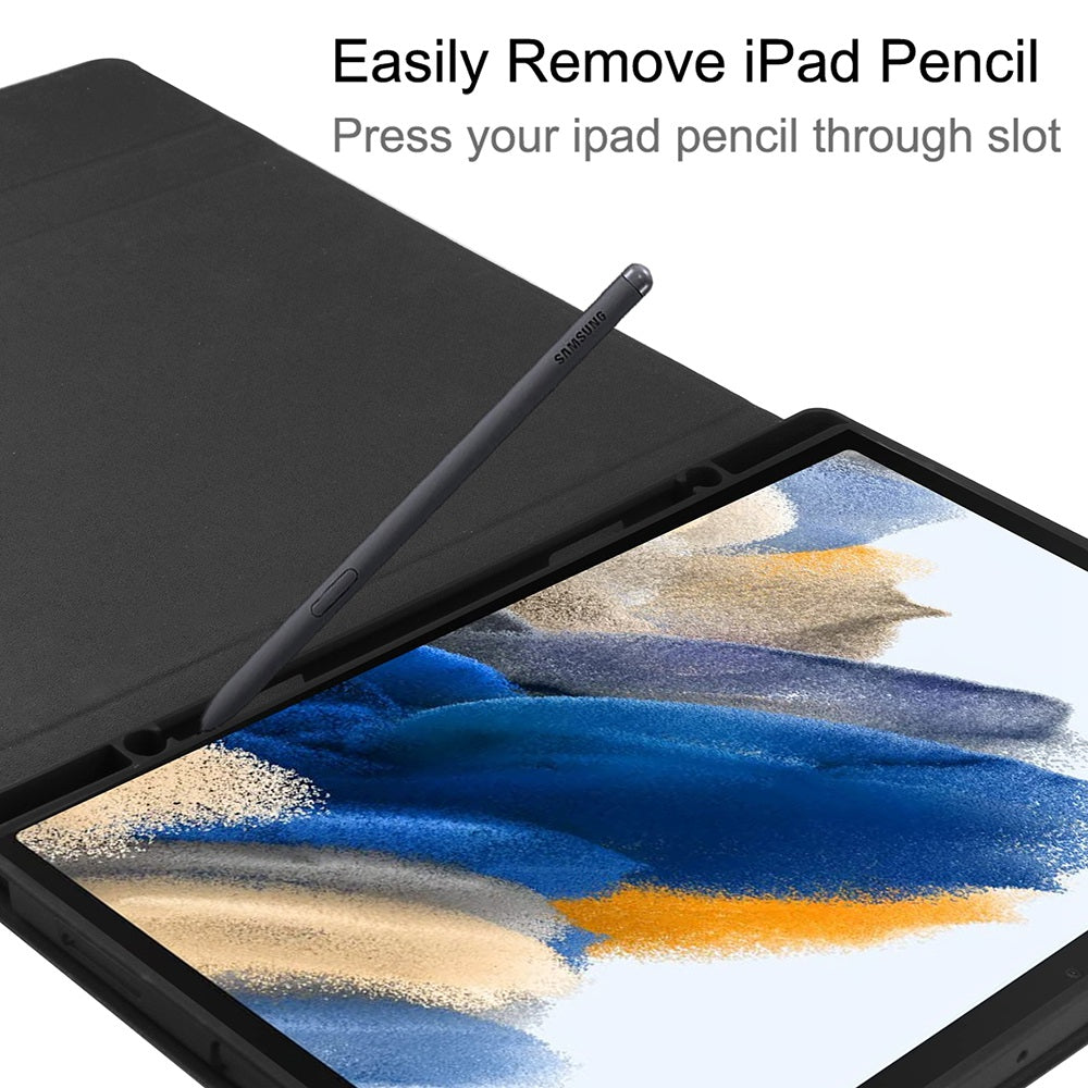 Adjustable Stand Tablet Case for Samsung Galaxy Tab A8 10.5 inch 2022 Detachable Bluetooth Keyboard Auto Sleep Protective PU Leather Cover with Pencil Holder