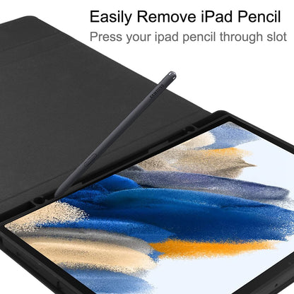 Adjustable Stand Tablet Case for Samsung Galaxy Tab A8 10.5 inch 2022 Detachable Bluetooth Keyboard Auto Sleep Protective PU Leather Cover with Pencil Holder