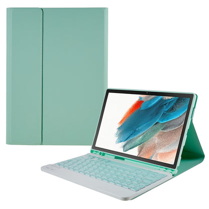 For Samsung Galaxy Tab A8 10.5 (2022) X205 / X200 Pen Slot Design Adjustable Stand Tablet PU Leather Cover + Detachable Bluetooth Keyboard