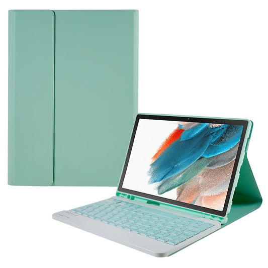 For Samsung Galaxy Tab A8 10.5 (2022) X205 / X200 Pen Slot Design Adjustable Stand Tablet PU Leather Cover + Detachable Bluetooth Keyboard