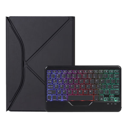 Z102BS For iPad 10.2 (2021)/(2019)/(2020) Detachable Bluetooth Keyboard Case with 3-Color Backlit Shockproof Tablet Protector Built-in Pencil Slot