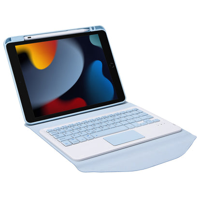 Z102B-A For iPad 10.2 (2021)/(2019)/(2020) Wireless BT Keyboard Case with TouchPad Scratch-Proof Cover Tablet Case with Pencil Slot