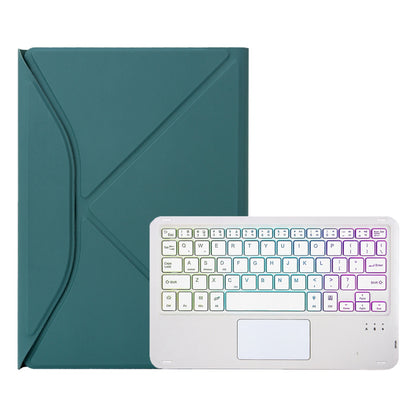 Z102B-AS For iPad 10.2 (2021)/(2019)/(2020) Detachable 3-Color Backlit Bluetooth Keyboard with TouchPad Protective Case Anti-Drop Tablet Cover Built-in Pencil Slot