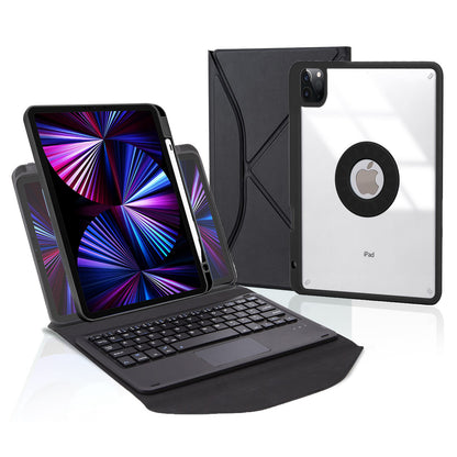 Z11B-A For iPad Pro 11-inch (2018)/(2020)/(2021) Bluetooth Keyboard Case with TouchPad Scratch Resistant Protective Cover Tablet Case with Pencil Slot