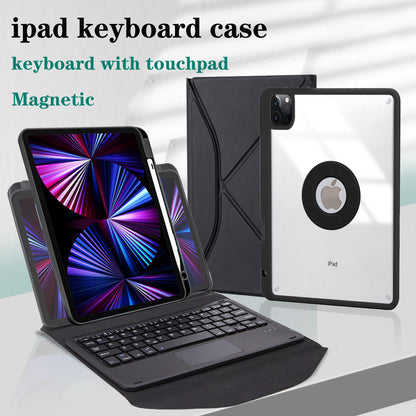 Z11B-A For iPad Pro 11-inch (2018)/(2020)/(2021) Bluetooth Keyboard Case with TouchPad Scratch Resistant Protective Cover Tablet Case with Pencil Slot