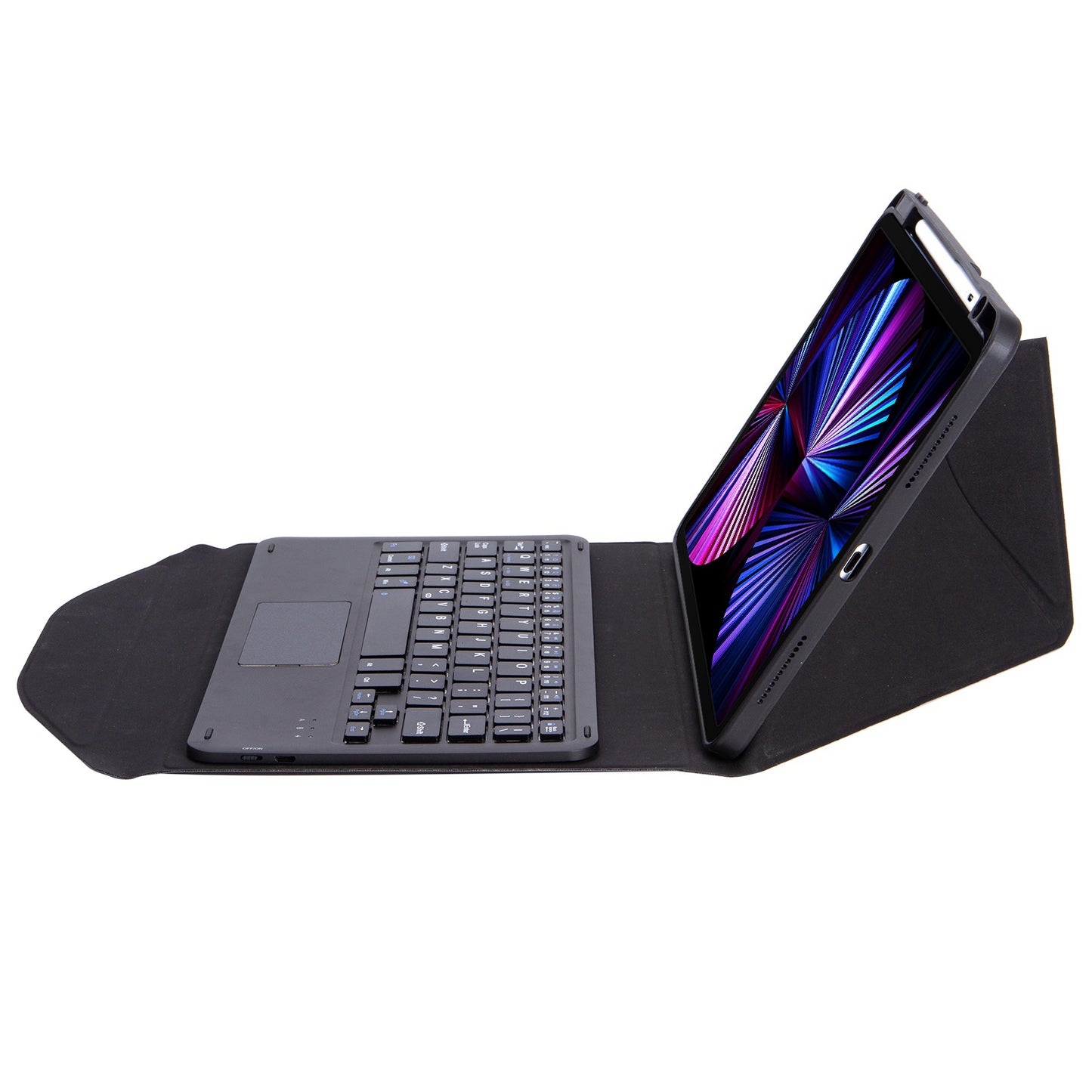 Z11B-A For iPad Pro 11-inch (2018)/(2020)/(2021) Bluetooth Keyboard Case with TouchPad Scratch Resistant Protective Cover Tablet Case with Pencil Slot
