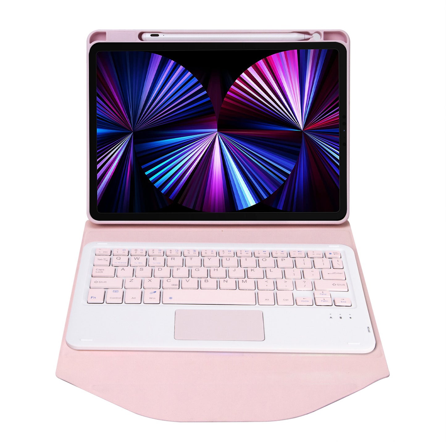 Z11B-A For iPad Pro 11-inch (2018)/(2020)/(2021) Bluetooth Keyboard Case with TouchPad Scratch Resistant Protective Cover Tablet Case with Pencil Slot