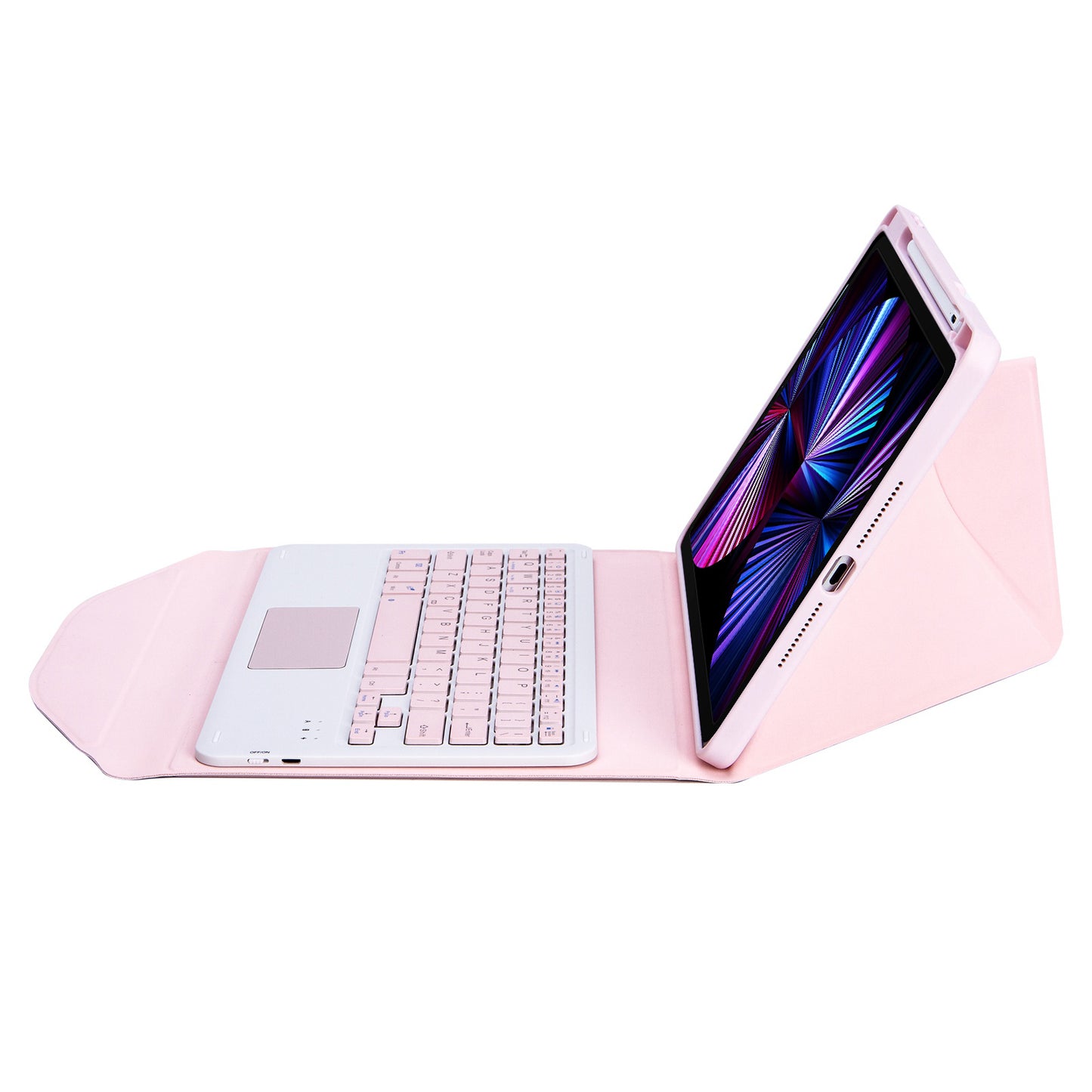 Z11B-A For iPad Pro 11-inch (2018)/(2020)/(2021) Bluetooth Keyboard Case with TouchPad Scratch Resistant Protective Cover Tablet Case with Pencil Slot