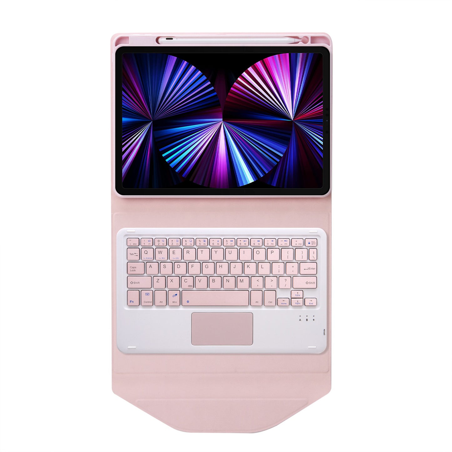 Z11B-A For iPad Pro 11-inch (2018)/(2020)/(2021) Bluetooth Keyboard Case with TouchPad Scratch Resistant Protective Cover Tablet Case with Pencil Slot