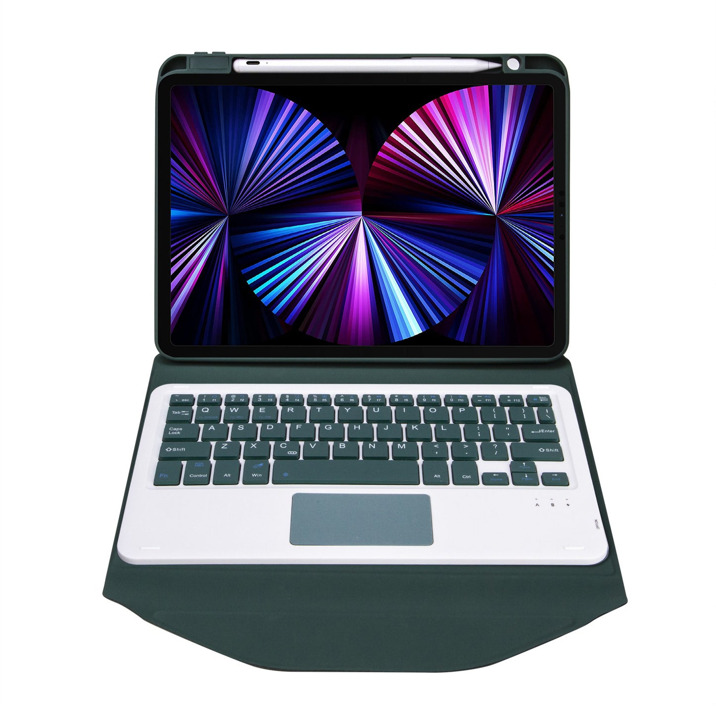 Z11B-A For iPad Pro 11-inch (2018)/(2020)/(2021) Bluetooth Keyboard Case with TouchPad Scratch Resistant Protective Cover Tablet Case with Pencil Slot