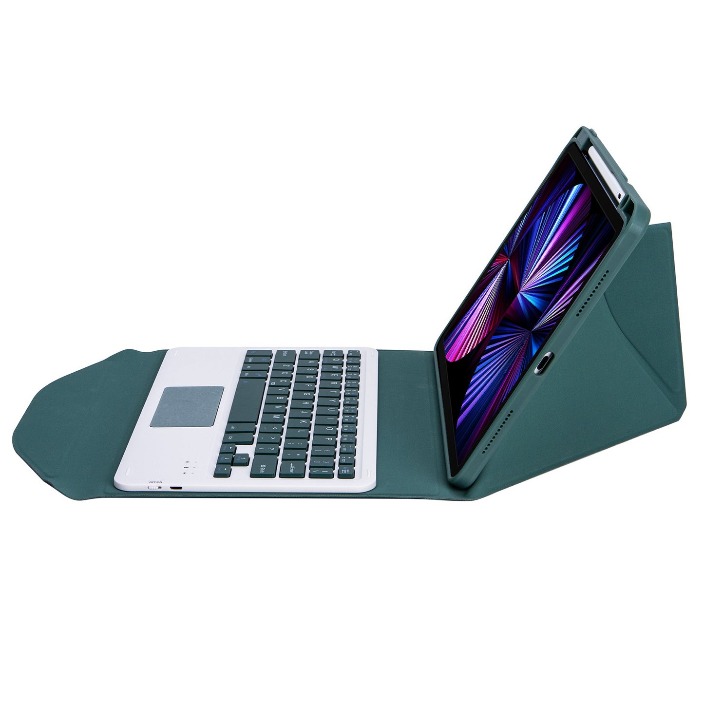 Z11B-A For iPad Pro 11-inch (2018)/(2020)/(2021) Bluetooth Keyboard Case with TouchPad Scratch Resistant Protective Cover Tablet Case with Pencil Slot