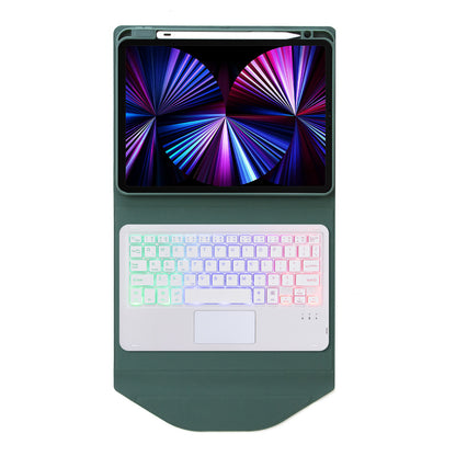 Z11B-AS For iPad Pro 11-inch (2018)/(2020)/(2021) Detachable Bluetooth Keyboard Case with TouchPad/3-Color Backlit Anti-Drop Protective Tablet Cover with Pencil Slot
