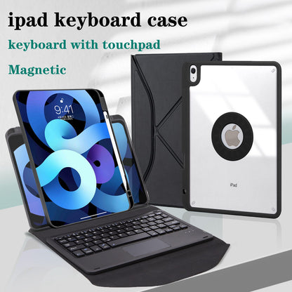 Z098B-A For iPad Air (2020)/(2022) Wireless BT Keyboard Case with TouchPad Scratch-Proof Protective Cover Tablet Case with Pencil Slot