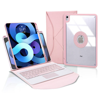 Z098B-A For iPad Air (2020)/(2022) Wireless BT Keyboard Case with TouchPad Scratch-Proof Protective Cover Tablet Case with Pencil Slot