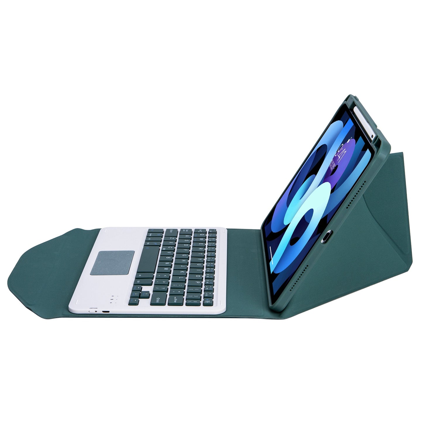 Z098B-A For iPad Air (2020)/(2022) Wireless BT Keyboard Case with TouchPad Scratch-Proof Protective Cover Tablet Case with Pencil Slot