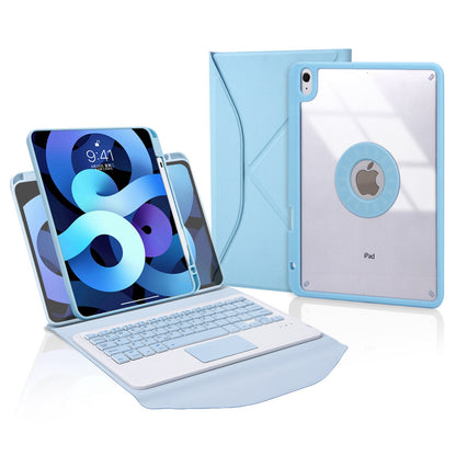 Z098B-A For iPad Air (2020)/(2022) Wireless BT Keyboard Case with TouchPad Scratch-Proof Protective Cover Tablet Case with Pencil Slot