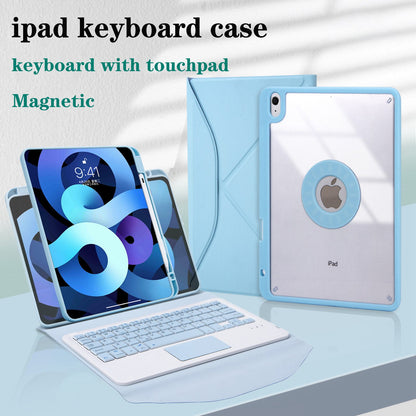 Z098B-A For iPad Air (2020)/(2022) Wireless BT Keyboard Case with TouchPad Scratch-Proof Protective Cover Tablet Case with Pencil Slot