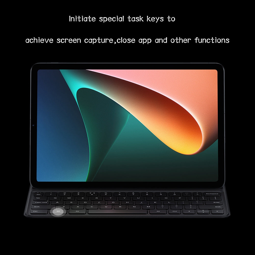 For Xiaomi Pad 5 / Pad 5 Pro, 63-Key Magnetic Keyboard Case Shockproof Stand Leather Cover Tablet Protective Case