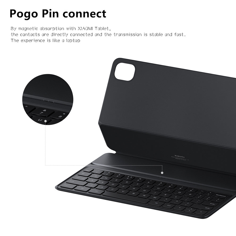 For Xiaomi Pad 5 / Pad 5 Pro, 63-Key Magnetic Keyboard Case Shockproof Stand Leather Cover Tablet Protective Case