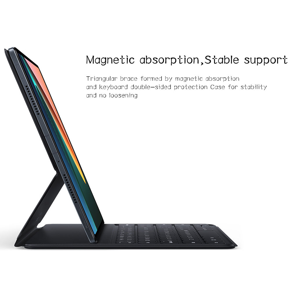 For Xiaomi Pad 5 / Pad 5 Pro, 63-Key Magnetic Keyboard Case Shockproof Stand Leather Cover Tablet Protective Case