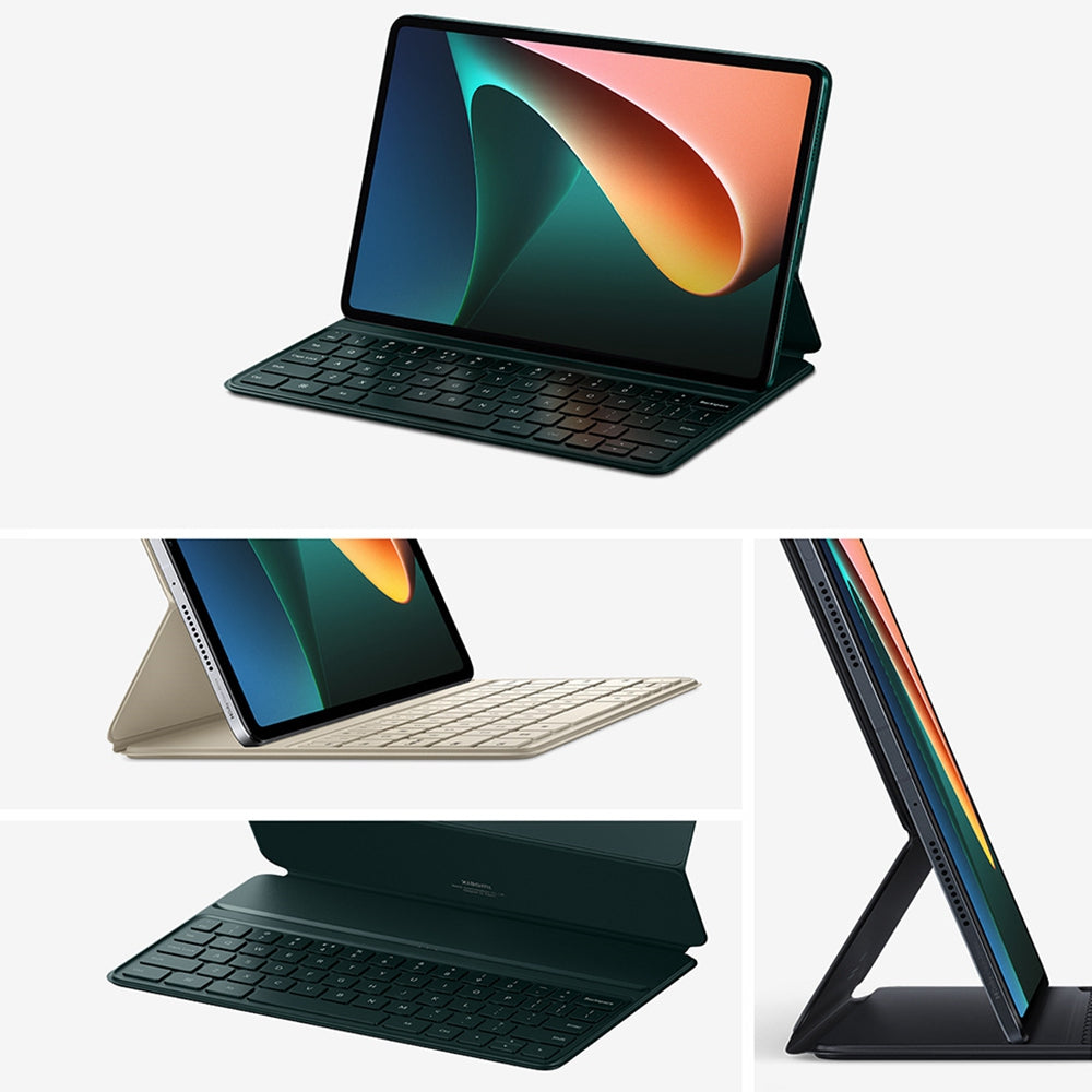For Xiaomi Pad 5 / Pad 5 Pro, 63-Key Magnetic Keyboard Case Shockproof Stand Leather Cover Tablet Protective Case