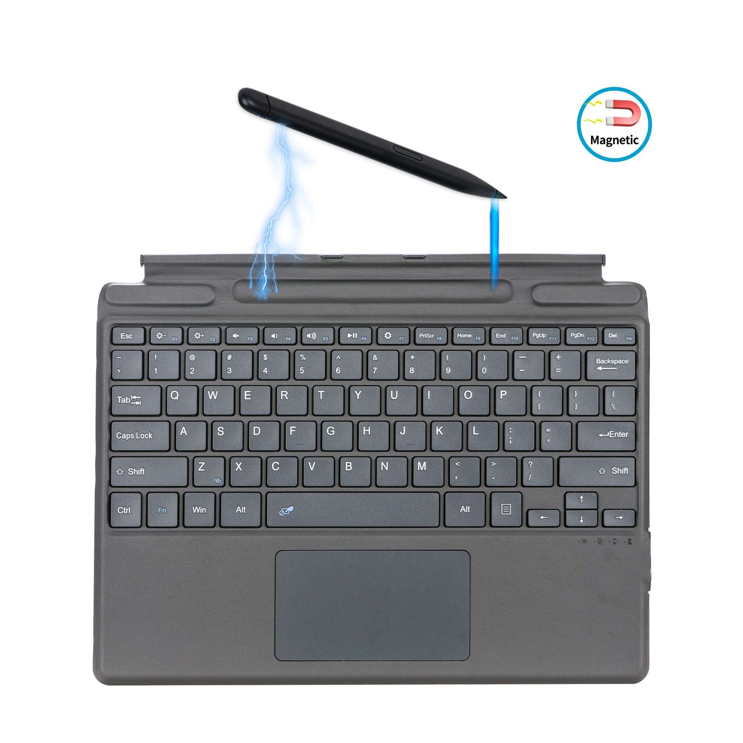 2089A for Microsoft Surface Pro 8 / X Laptop Magnetic Adsorption Bluetooth Wireless Keyboard with Touchpad