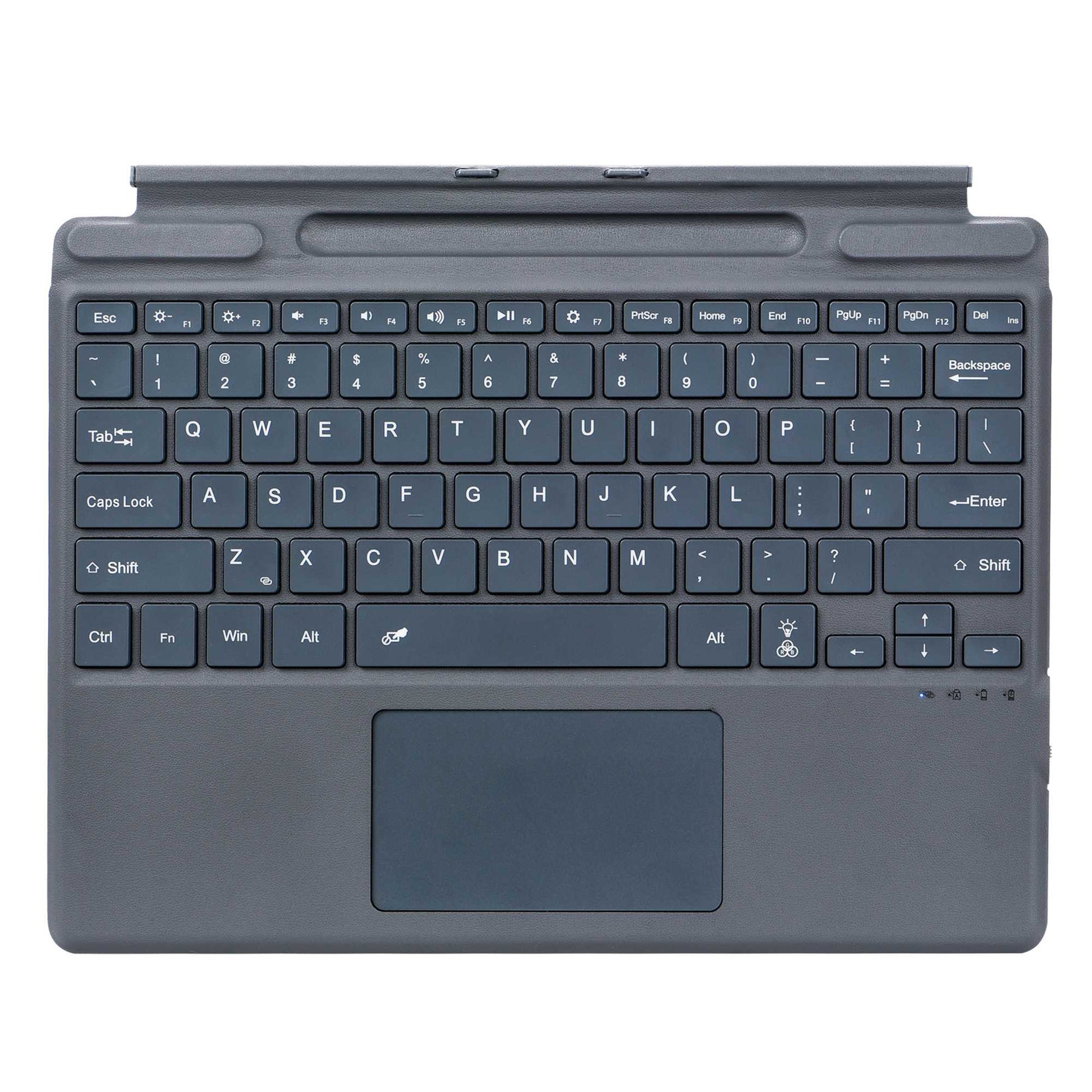 2089D for Microsoft Surface Pro 8 / X Magnetic Adsorption Colorful Light Bluetooth Wireless Keyboard with Touchpad