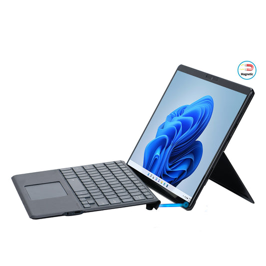 2089D for Microsoft Surface Pro 8 / X Magnetic Adsorption Colorful Light Bluetooth Wireless Keyboard with Touchpad