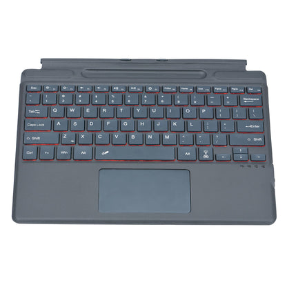 2089D for Microsoft Surface Pro 8 / X Magnetic Adsorption Colorful Light Bluetooth Wireless Keyboard with Touchpad