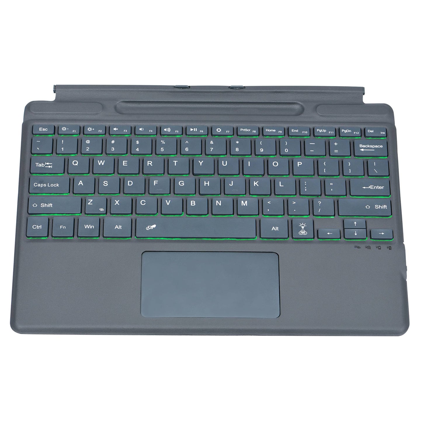 2089D for Microsoft Surface Pro 8 / X Magnetic Adsorption Colorful Light Bluetooth Wireless Keyboard with Touchpad
