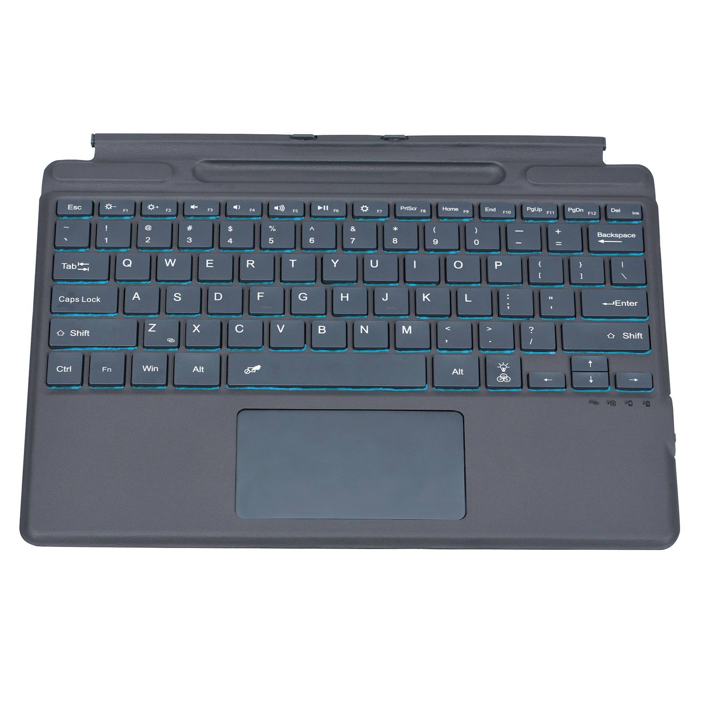 2089D for Microsoft Surface Pro 8 / X Magnetic Adsorption Colorful Light Bluetooth Wireless Keyboard with Touchpad