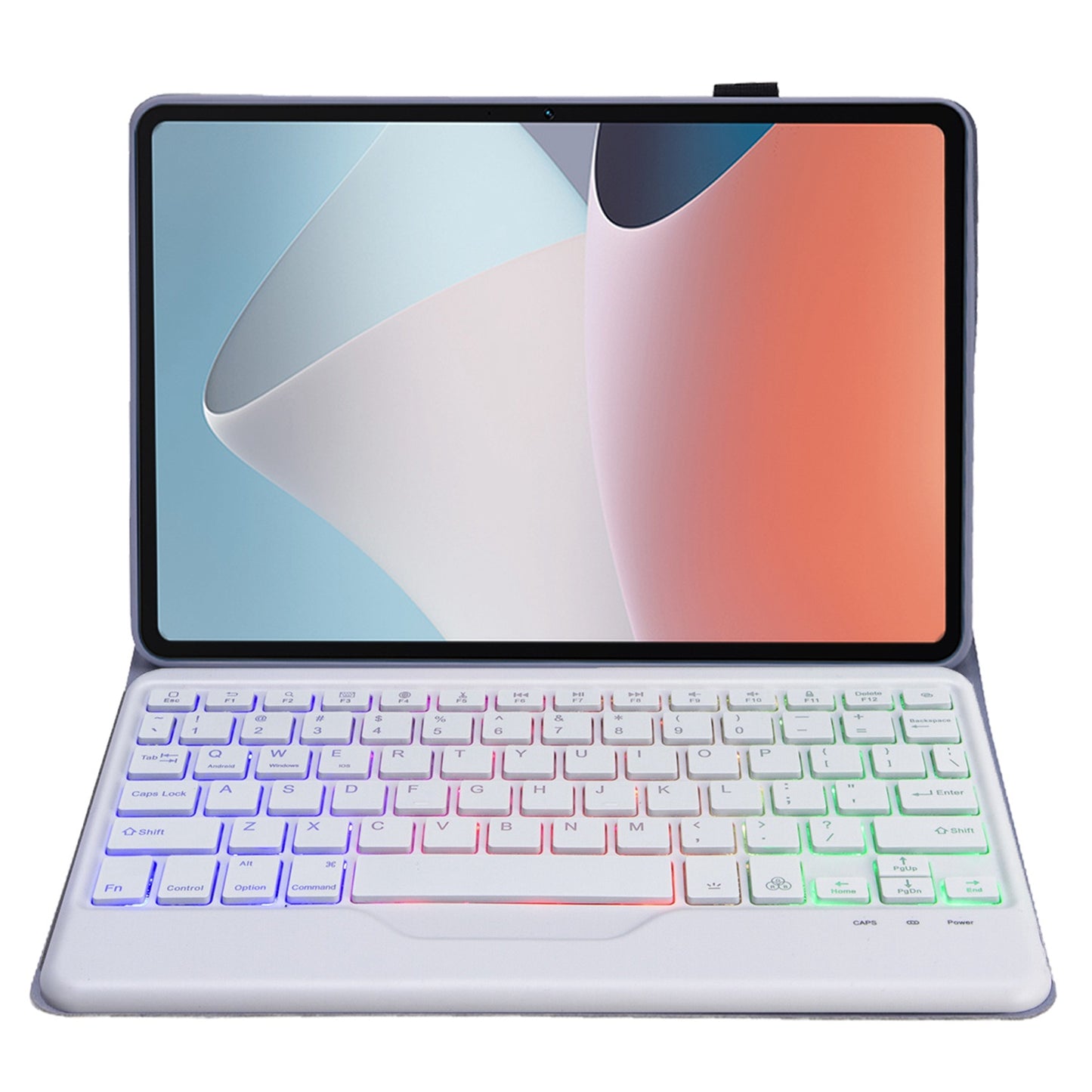 OP12-BS For Oppo Pad Air 10.4-inch PU Leather+TPU Protective Case with 3-Color Backlit Bluetooth Keyboard