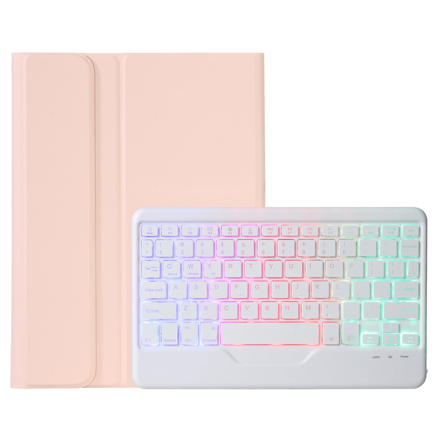 OP12-BS For Oppo Pad Air 10.4-inch PU Leather+TPU Protective Case with 3-Color Backlit Bluetooth Keyboard