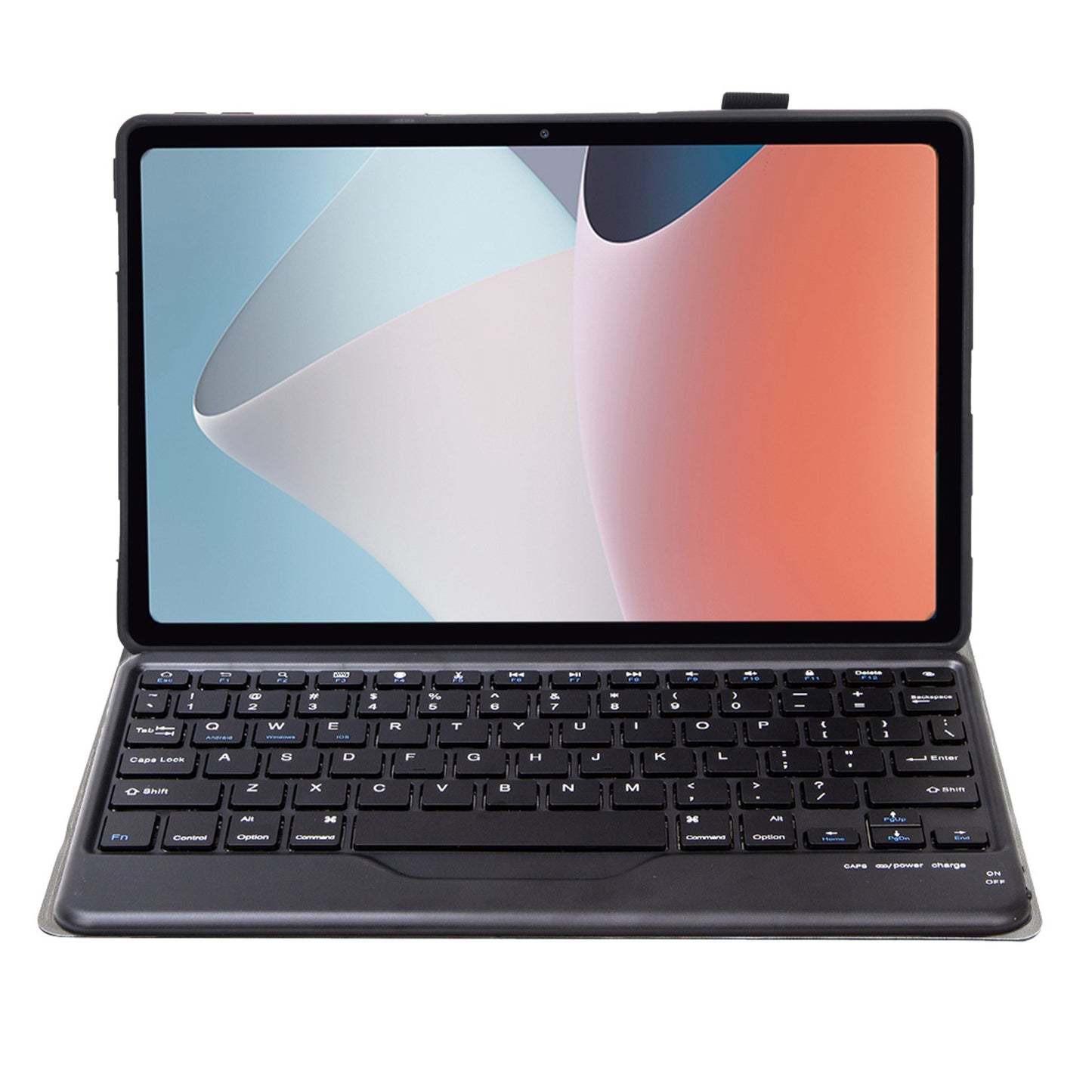 OP12-B For Oppo Pad Air 10.4-inch Protective Case with Removable Bluetooth Keyboard Anti-Drop Leather Stand Cover