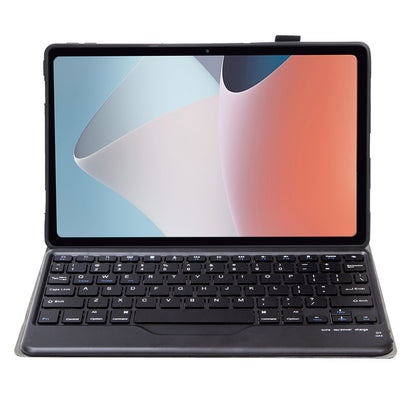 OP12-B For Oppo Pad Air 10.4-inch Protective Case with Removable Bluetooth Keyboard Anti-Drop Leather Stand Cover