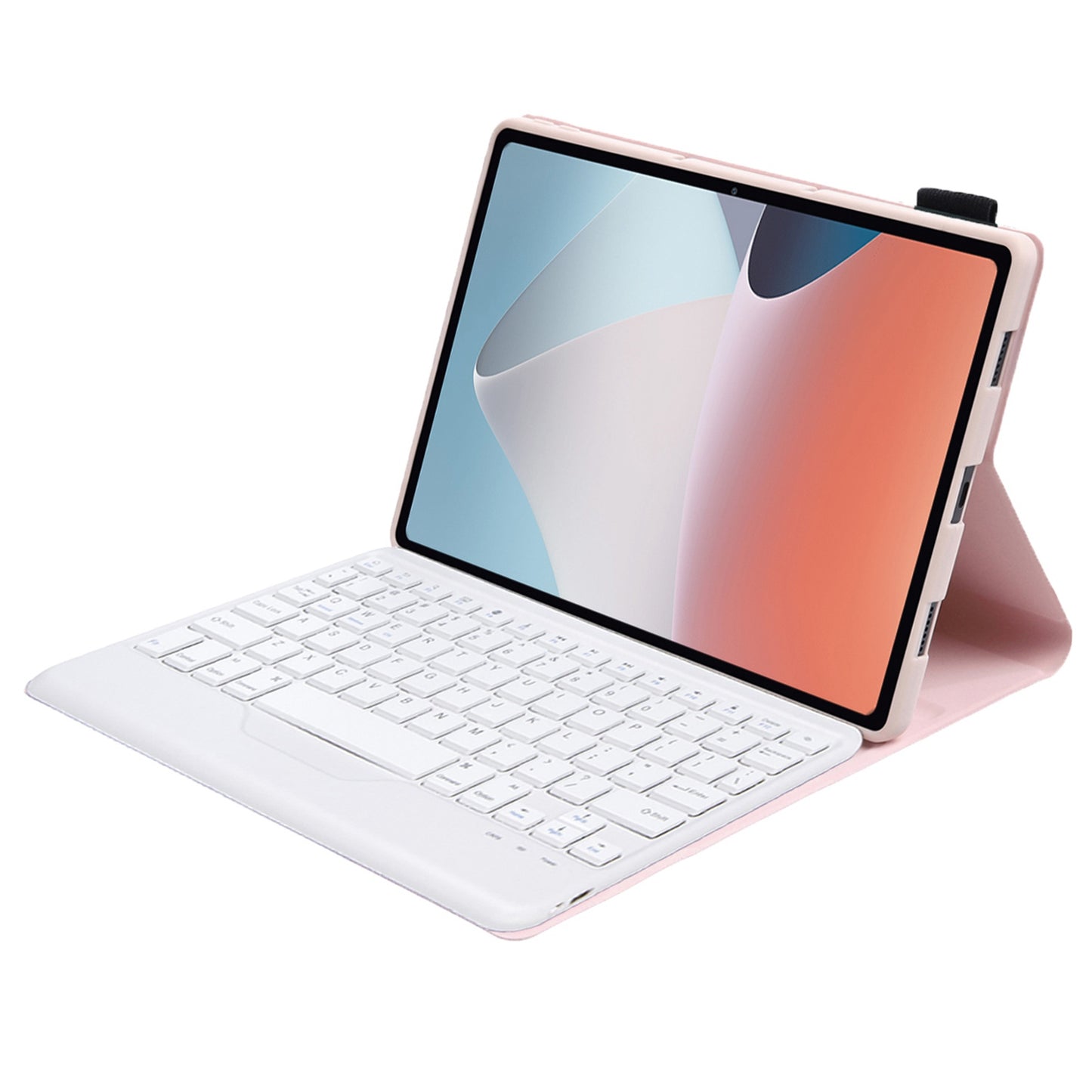 OP12-B For Oppo Pad Air 10.4-inch Protective Case with Removable Bluetooth Keyboard Anti-Drop Leather Stand Cover