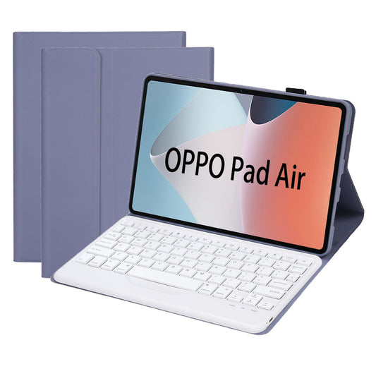 OP12-B For Oppo Pad Air 10.4-inch Protective Case with Removable Bluetooth Keyboard Anti-Drop Leather Stand Cover