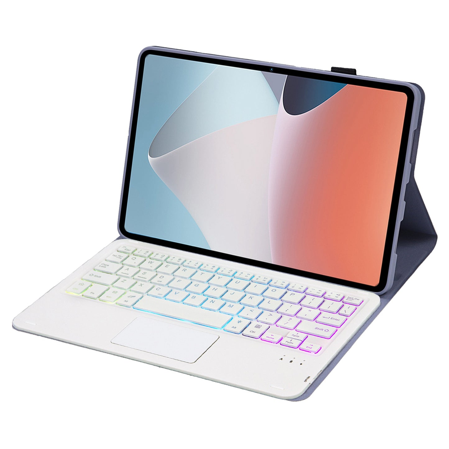 OP12-AS For Oppo Pad Air 10.4-inch PU Leather Anti-Scratch Case 3-Color Backlit Bluetooth Keyboard with TouchPad