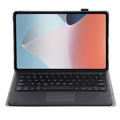 OP12-A For Oppo Pad Air 14-inch Shockproof Stand Case + Bluetooth Keyboard with TouchPad Protective Leather Folio Flip Cover